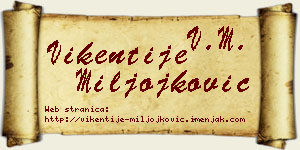 Vikentije Miljojković vizit kartica